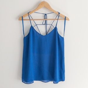Naked Zebra Royal Blue Strappy Camisole Top, NWT, Size S